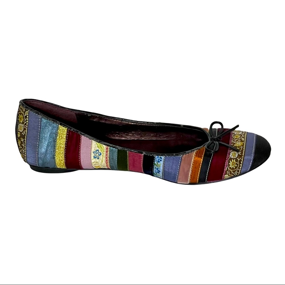 Steve Madden Bees Multi Stripe Ballet Flats 10M